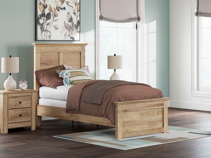 Allihauser Tan Twin Panel Bed