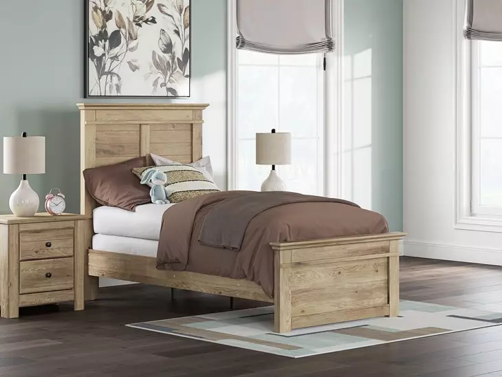 Fenderport Tan Twin Panel Bed