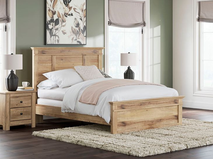 Allihauser Tan Queen Panel Bed