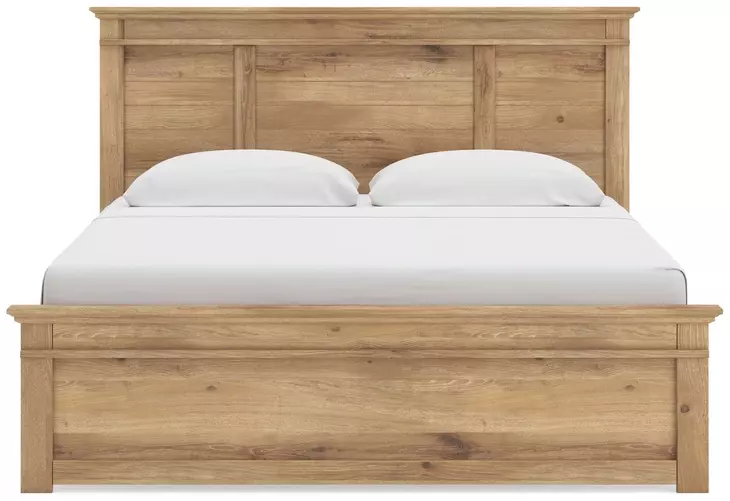 Fenderport Tan King Panel Bed