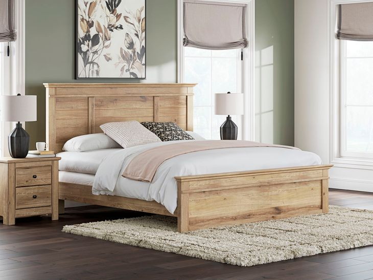 Allihauser Tan King Panel Bed