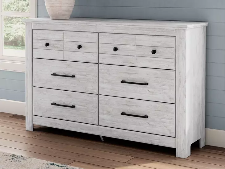 Fenderport Whitewash 6 Drawer Dresser