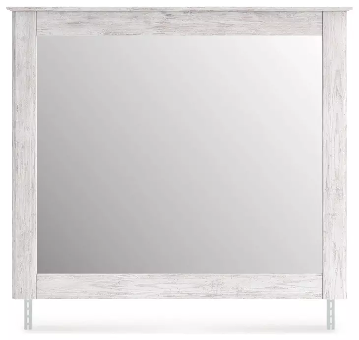 Fenderport Whitewash Rectangular Dresser Mirror