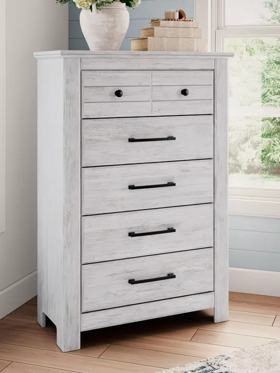 Allihauser Whitewash 5 Drawer Chest