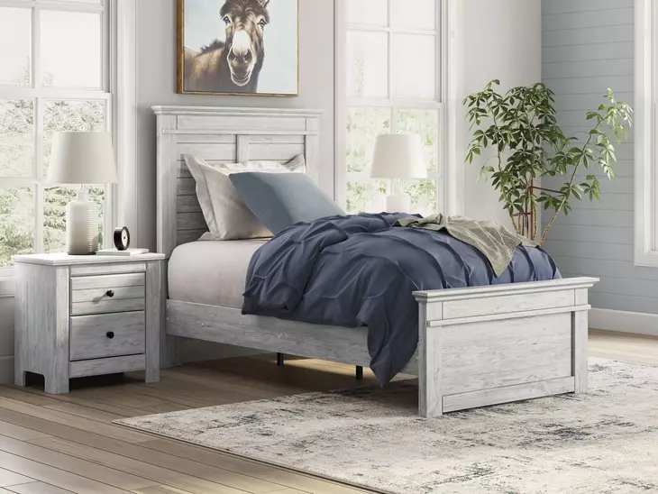 Fenderport Whitewash Youth Panel Bedroom Set