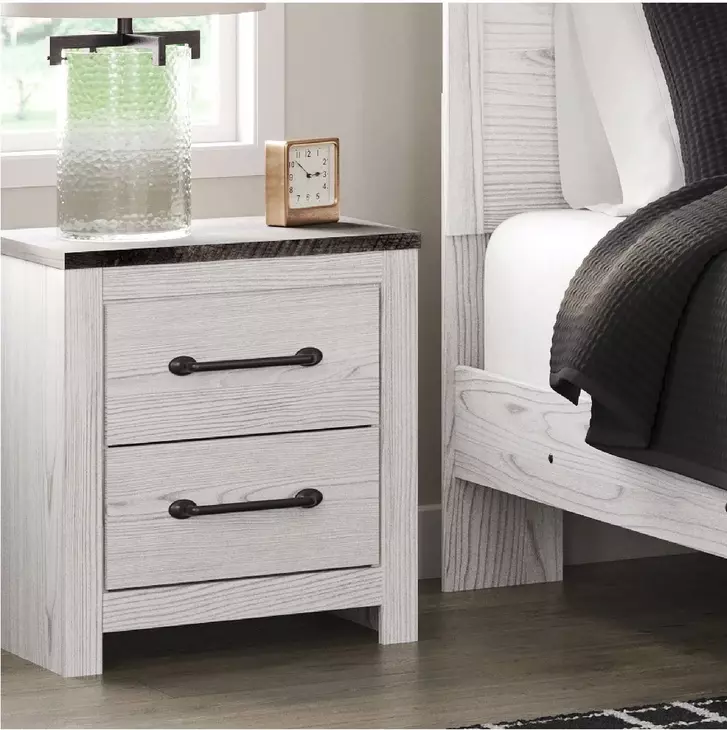 Gerridan White And Gray Nightstand