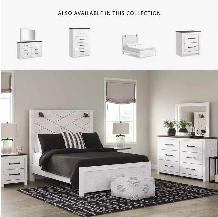 Gerridan White Queen Panel Bed