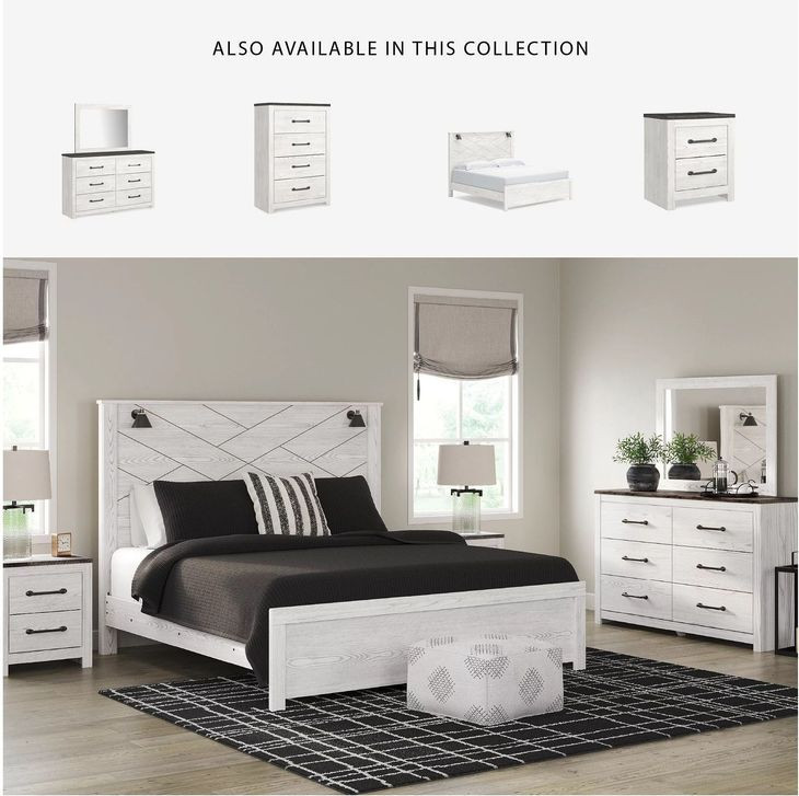 Gerridan White King Panel Bed
