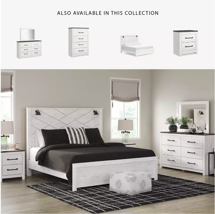 Gerridan White King Panel Bed