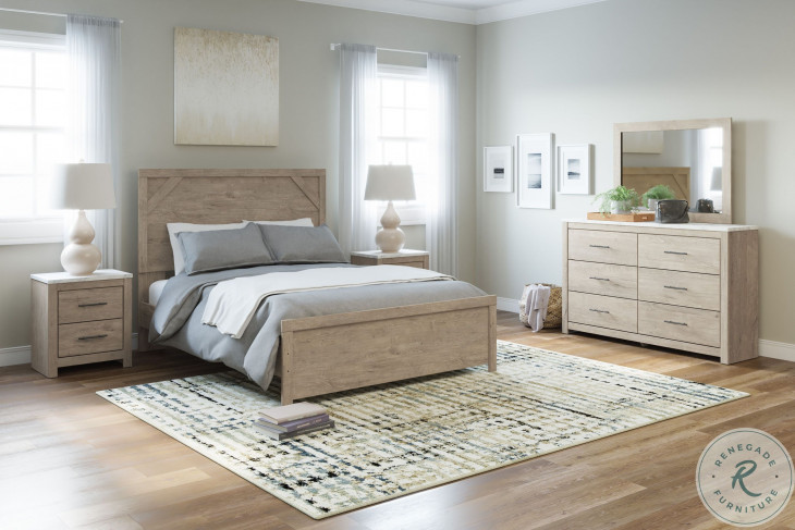 Senniberg Light Brown And White Panel Bedroom Set from Ashley | Coleman ...
