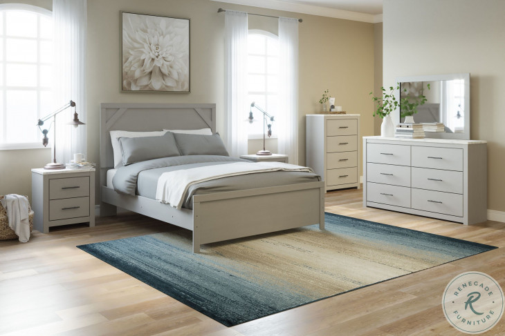 Cottonburg Light Gray And White Panel Bedroom Set from Ashley | Coleman ...