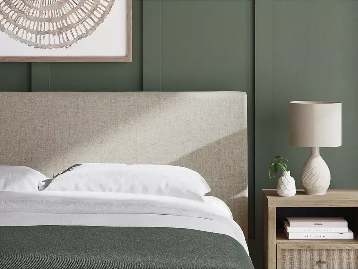 Cielden Soft Gray California King Upholstered Panel Bed