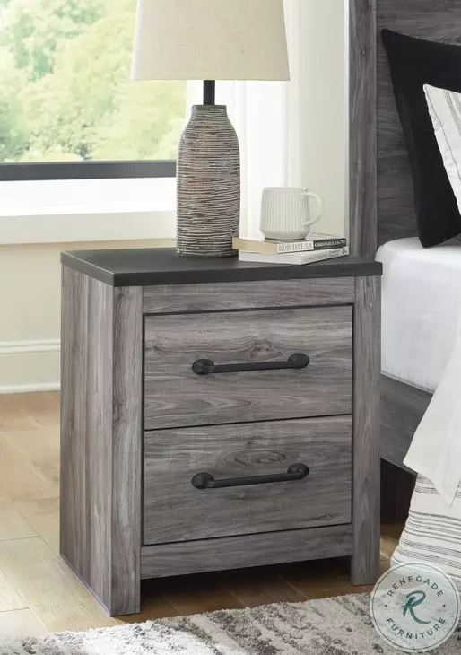 Bronyan Dark Gray Nightstand