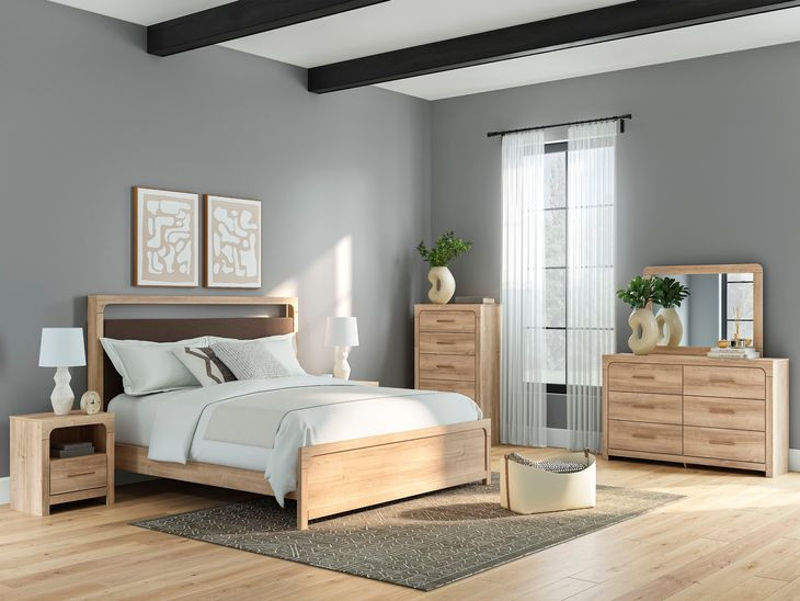 Prandefort Tan Rectangular Dresser Mirror