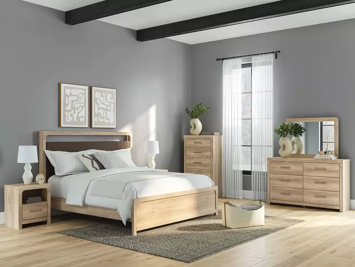 Hollymount Tan Rectangular Dresser Mirror