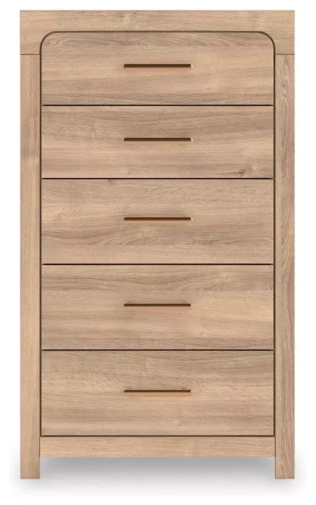 Hollymount Tan 5 Drawer Chest