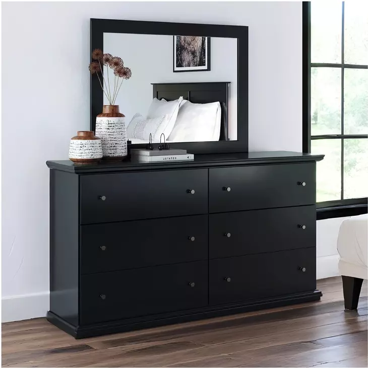 Maribel Black Dresser and Mirror