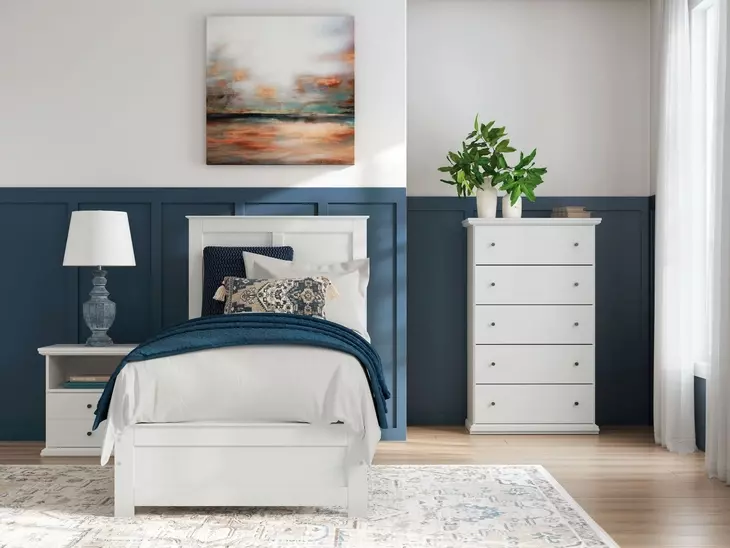 Bostwick Shoals White Twin Panel Bed