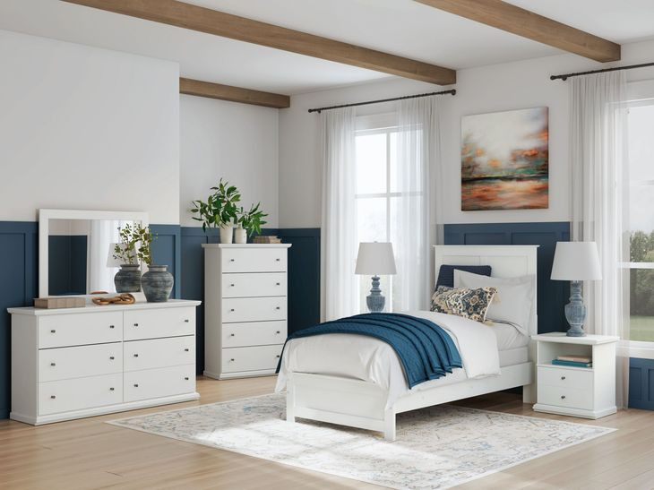 Bostwick Shoals White Twin Panel Bed