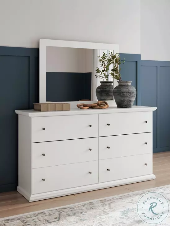 Bostwick Shoals White Dresser and Mirror