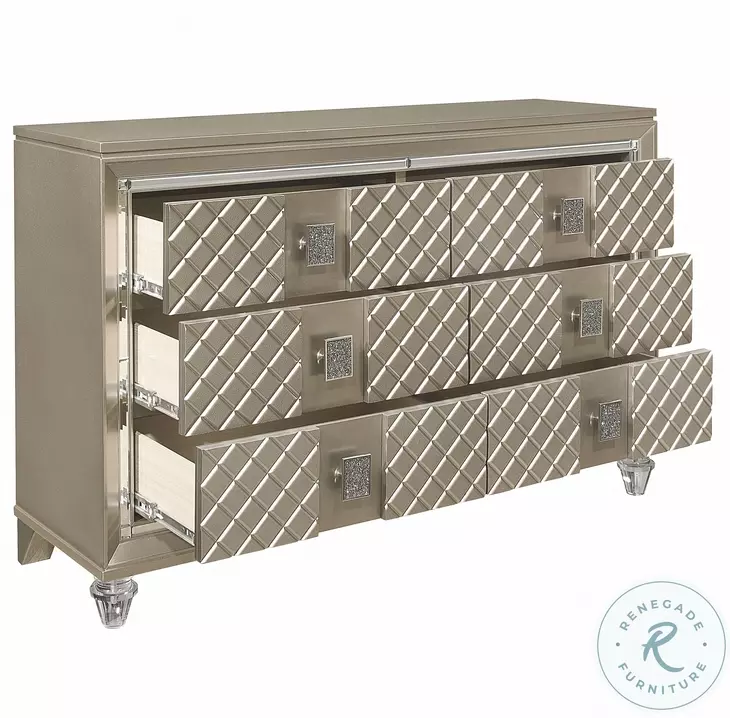 Loudon Champagne Metallic Dresser From Home Gallery Stores | Home Gallery Stores Loudon Champagne Metallic Dresser From Home Gallery Stores | Home Gallery Stores