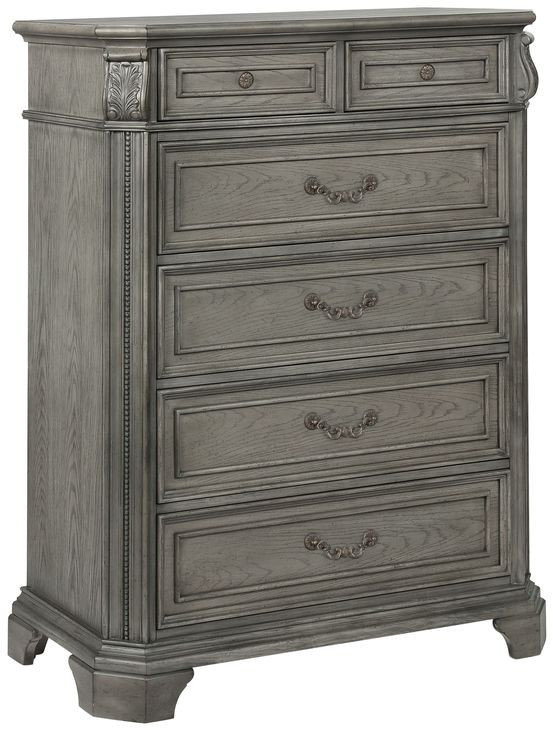 B01550 Gray 6 Drawer Chest