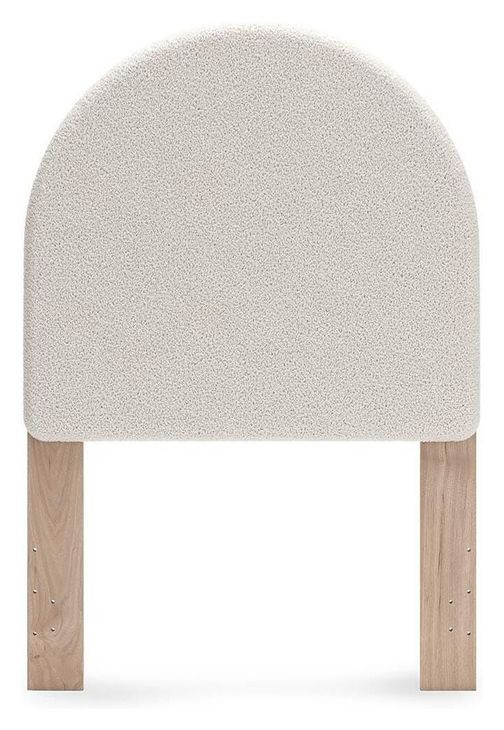 アモールパーティー Birkmore Brown and White Twin Upholstered Panel Headboard From
