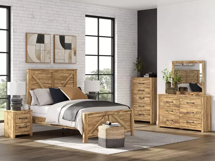 Hastiport Brown Rectangular Dresser Mirror