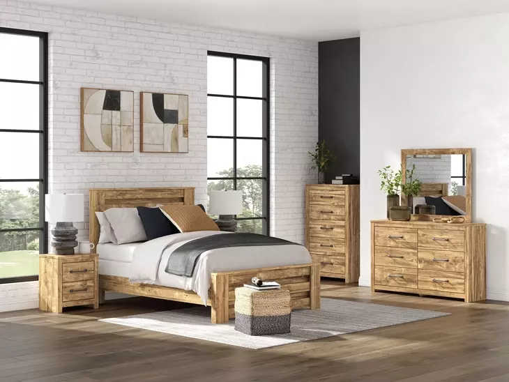 Hastiport Brown Panel Bedroom Set
