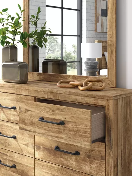 Hastiport Brown Dresser and Mirror