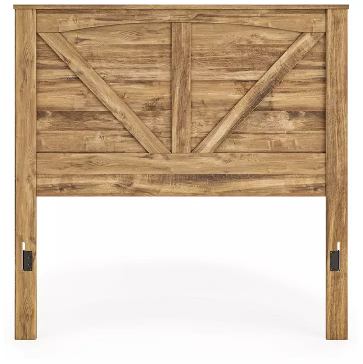 Branstony Golden Rustic Queen Crossbuck Panel Headboard