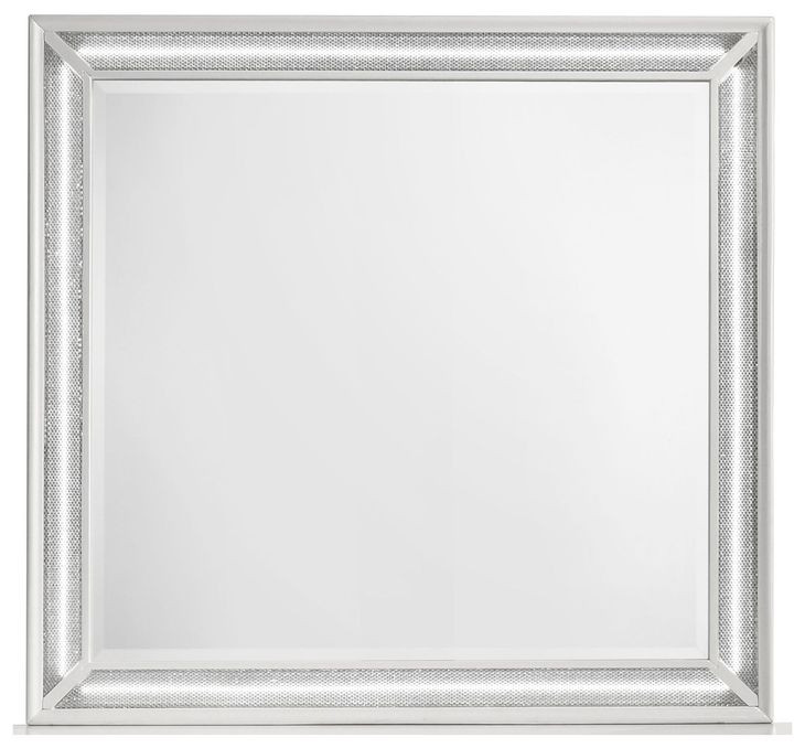 Stardust White Rectangular Dresser Mirror