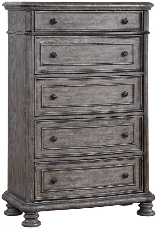B01623 Gray 5 Drawer Chest