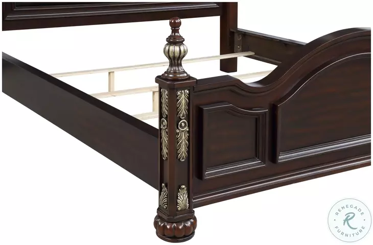 Maximus Madeira King Upholstered Poster Bed