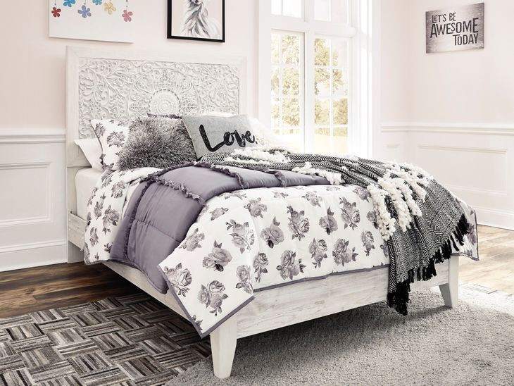 Paxberry Whitewash Full Panel Headboard