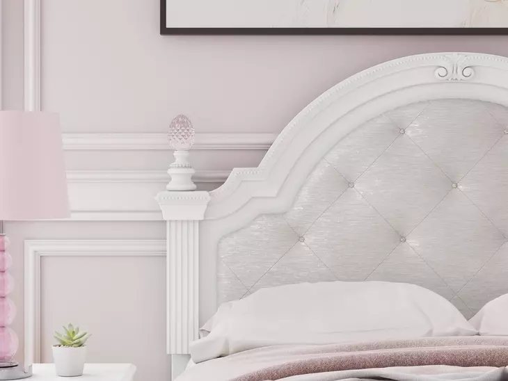Maylilly Light Gray Full Upholstered Storage Panel Bed with LED