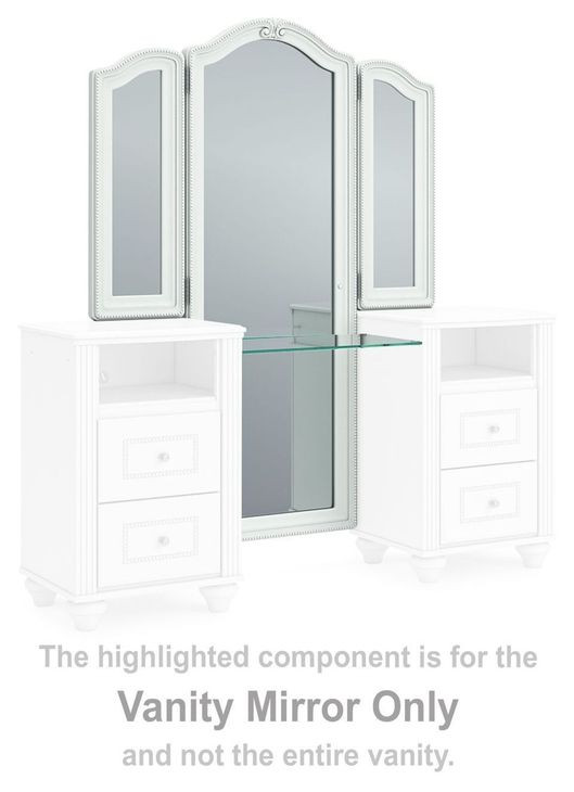 Trindura White Rectangular Vanity Mirror with LED