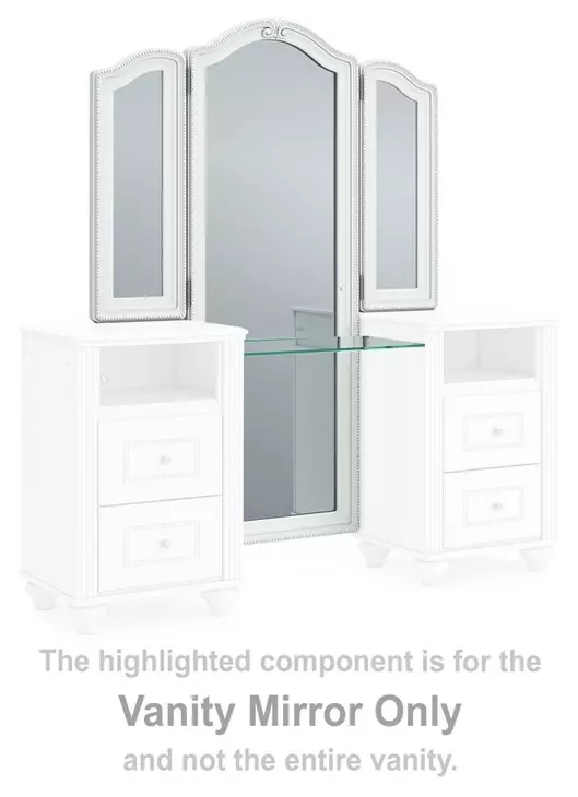 Maylilly White Rectangular Vanity Mirror with LED