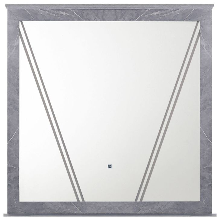 Symmetry Charcoal Rectangular Dresser Mirror with LED