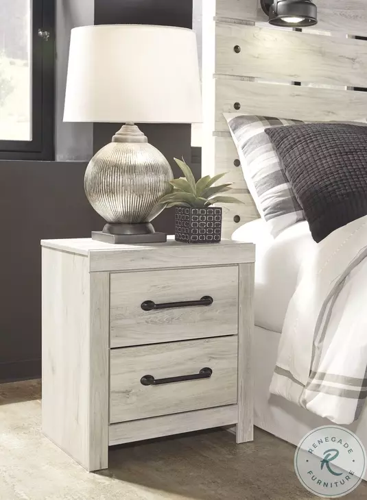 Cambeck Whitewash Two Drawer Nightstand
