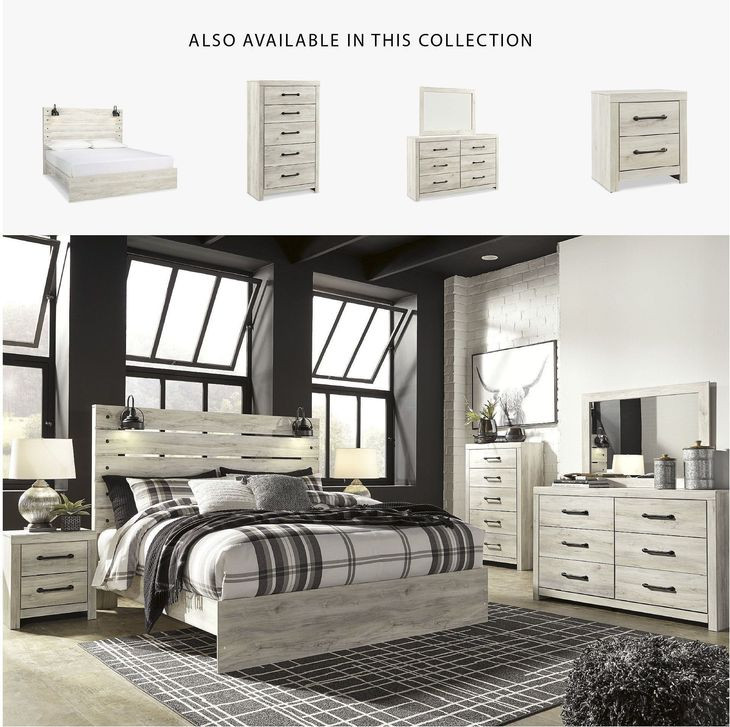 Cambeck Whitewash King Panel Bed