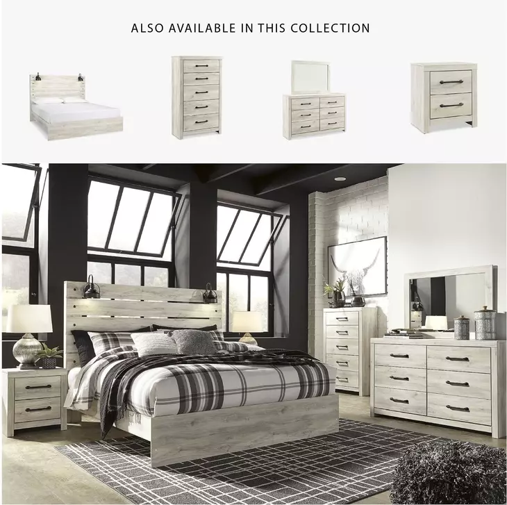 Cambeck Whitewash King Panel Bed