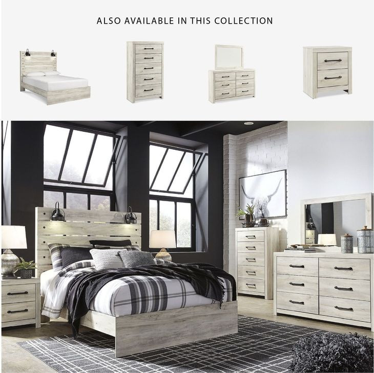 Cambeck Whitewash Queen Panel Bed