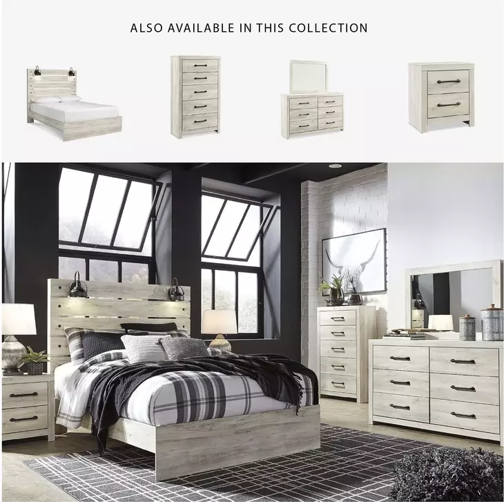 Cambeck Whitewash Queen Panel Bed