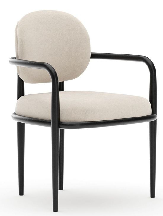 Madera Beige Performance Fabric Upholstered Dining Arm Chair