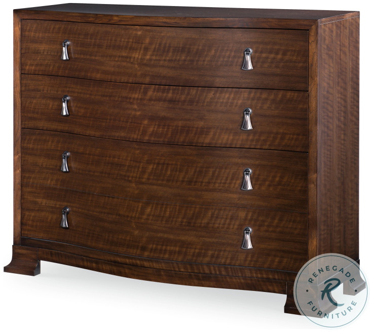 Frasier Serpentine Brunette 4 Drawer Master Chest