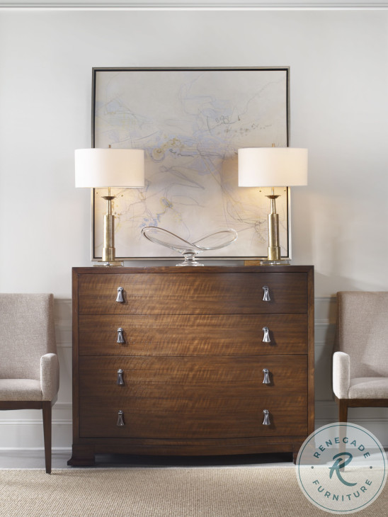 Frasier Serpentine Brunette 4 Drawer Master Chest