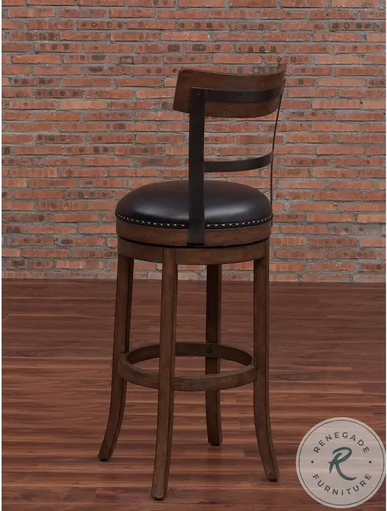 Taranto 26" Wood Frame Back Bar Stool