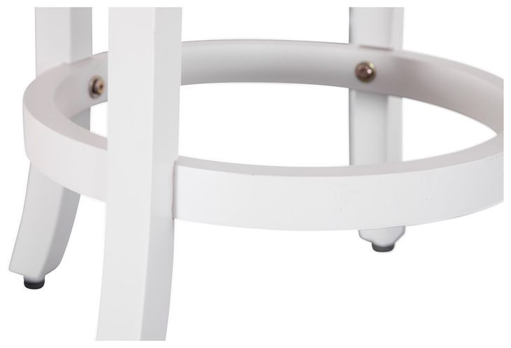 Belmont Gray Upholstered Swivel Counter Height Dining Stool With White Frame