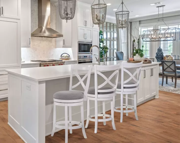 Belmont Gray Upholstered Swivel Bar Stool With White Frame